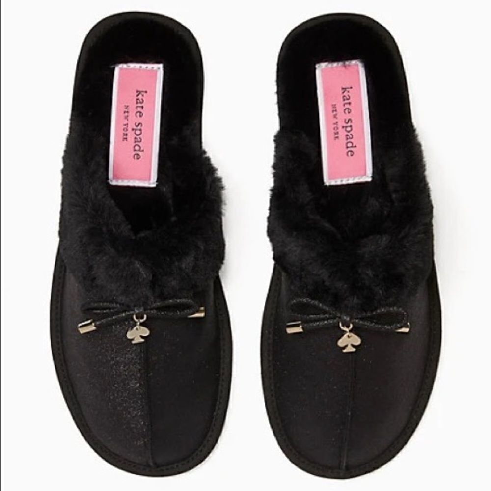 Nwt Kate Spade slippers black 7